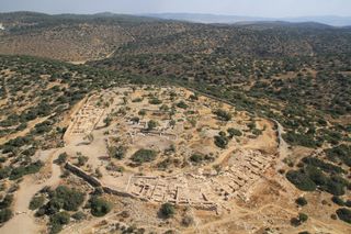 The ancient city at Khirbet Qeiyafa.