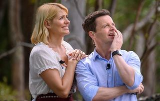Holly and Dec watch a challenge on last night's I'm A Celeb