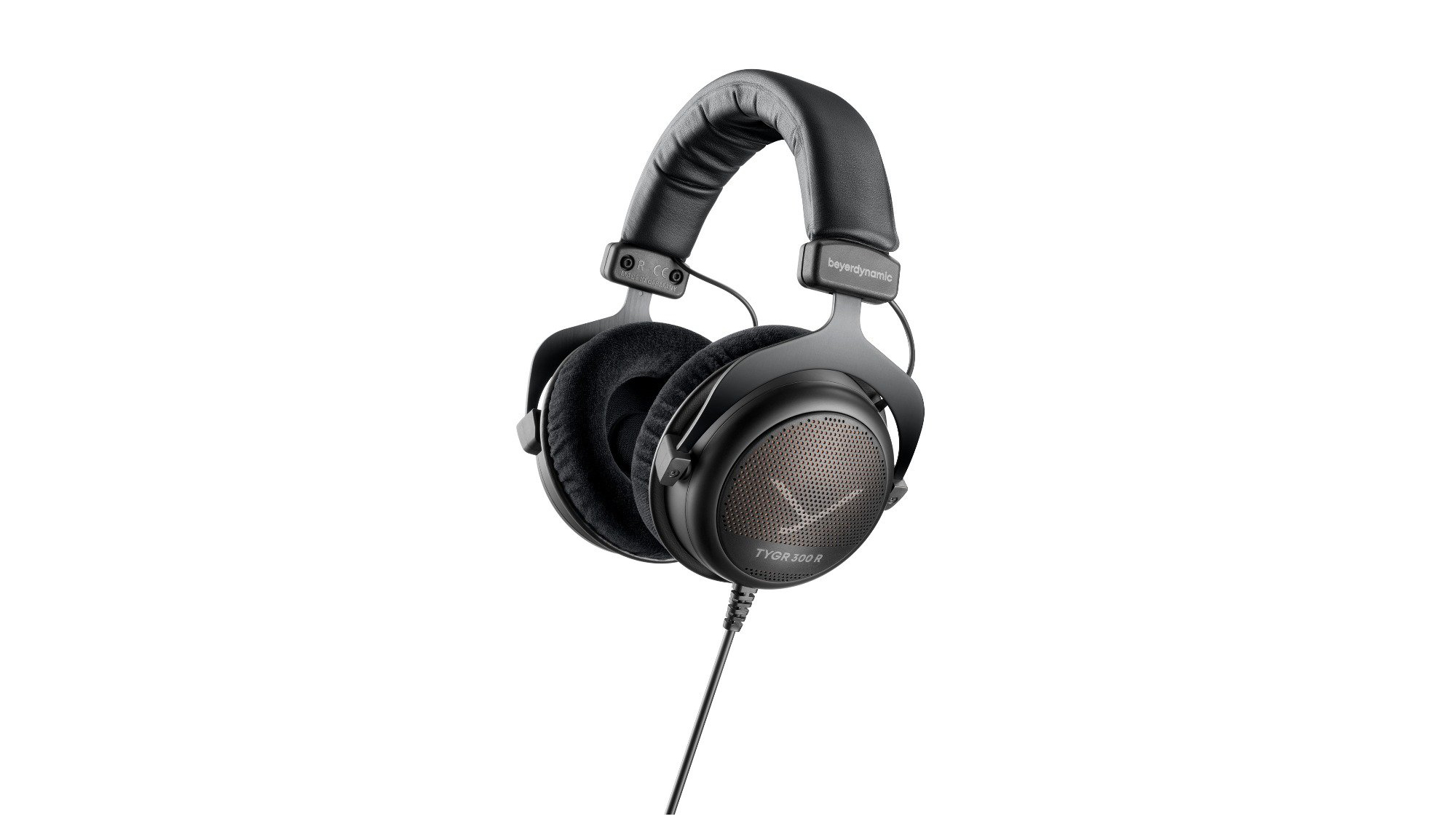 Beyerdynamic Tygr 300 R wired gaming headset at an angle against a white background