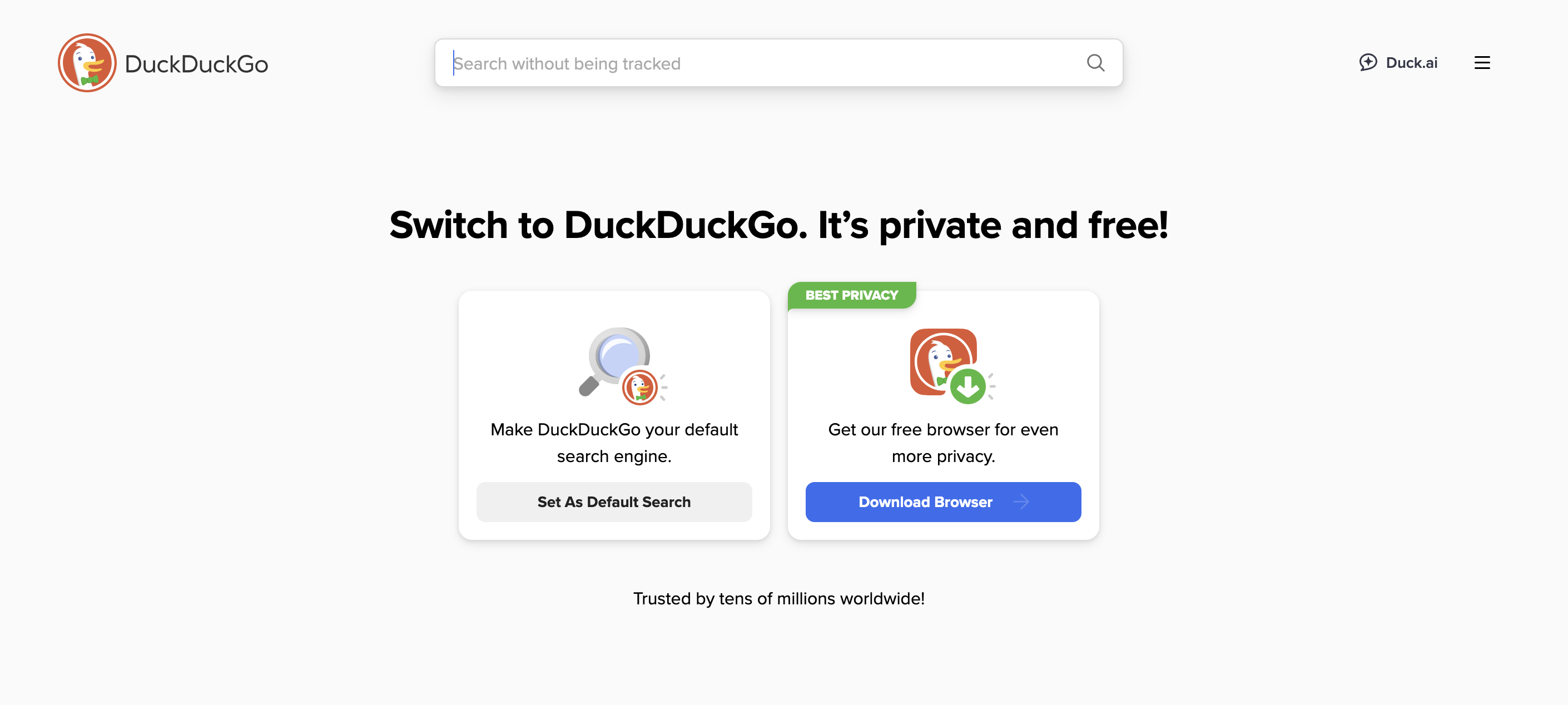 The DuckDuckGo search engine