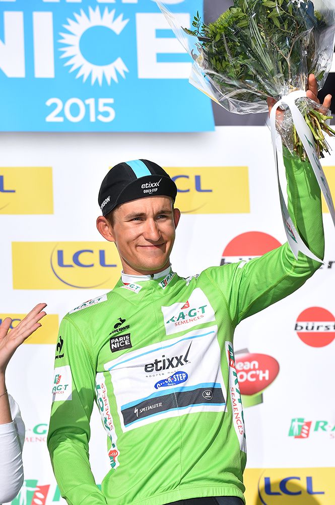 Michal Kwiatkowski in the green jersey