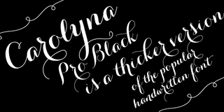 Pretty fonts: Carolyna Pro Black