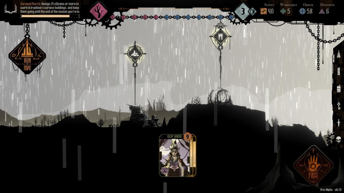 Ironhive wasteland with floating icons