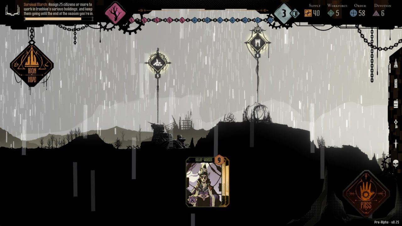Ironhive wasteland with floating icons