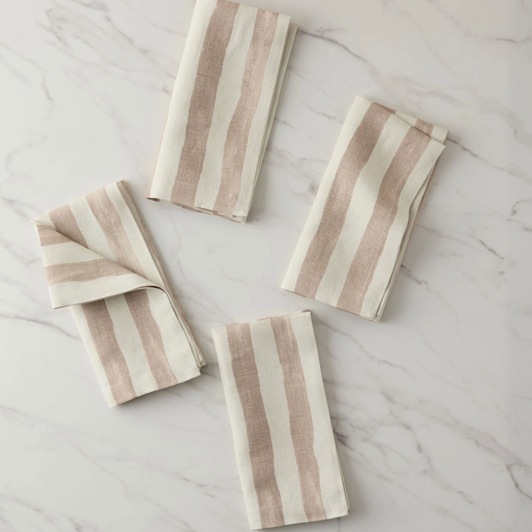 Painterly Stripe Linen Napkins (set of 4) by Sarah Sherman Samuel