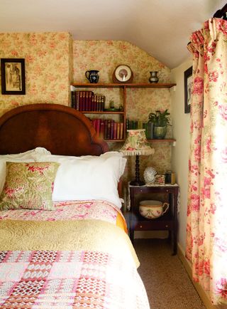 floral cottage bedroom
