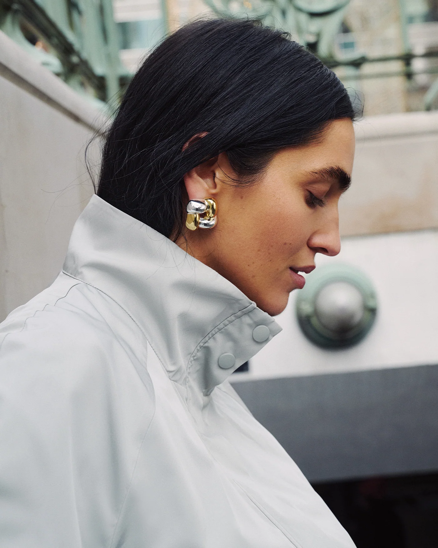 Medium Woven Square Earrings