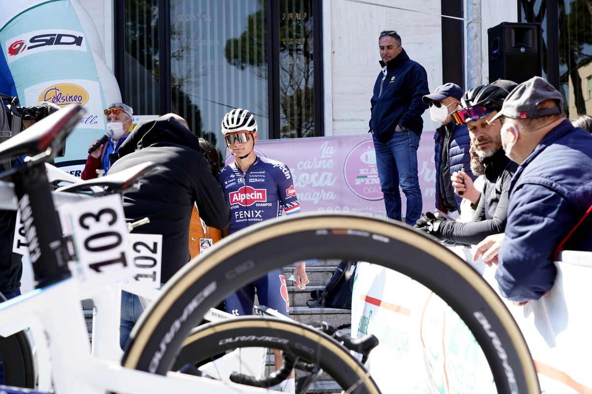 Settimana Internazionale Coppi e Bartali 2022 37th Edition 2nd stage Riccione Longiano 1659 km 23032022 Mathieu Van Der Poel NED Alpecin Fenix photo Massimo FulgenziSprintCyclingAgency2022