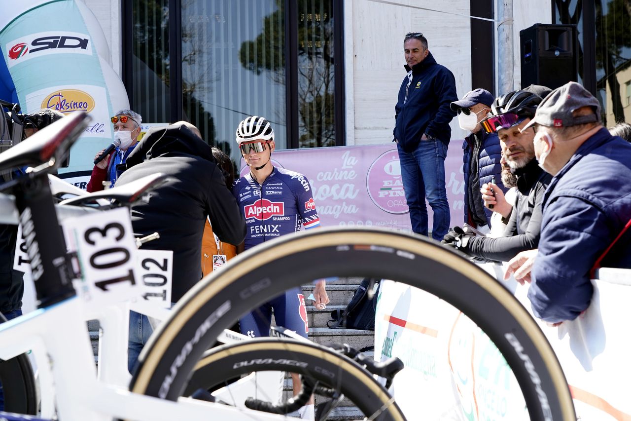 Settimana Internazionale Coppi e Bartali 2022 37th Edition 2nd stage Riccione Longiano 1659 km 23032022 Mathieu Van Der Poel NED Alpecin Fenix photo Massimo FulgenziSprintCyclingAgency2022