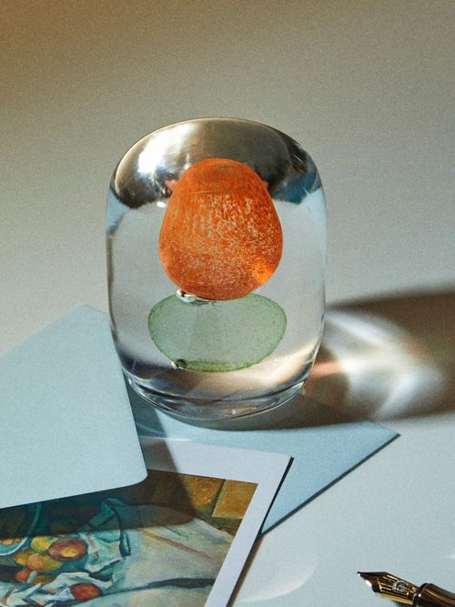 Hand-Blown Glass Paperweight