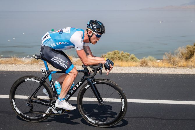 Hamish Schreurs (Israel Cycling Academy) tries to get away after the start of stage 3 at the 2018 Tour of Utah