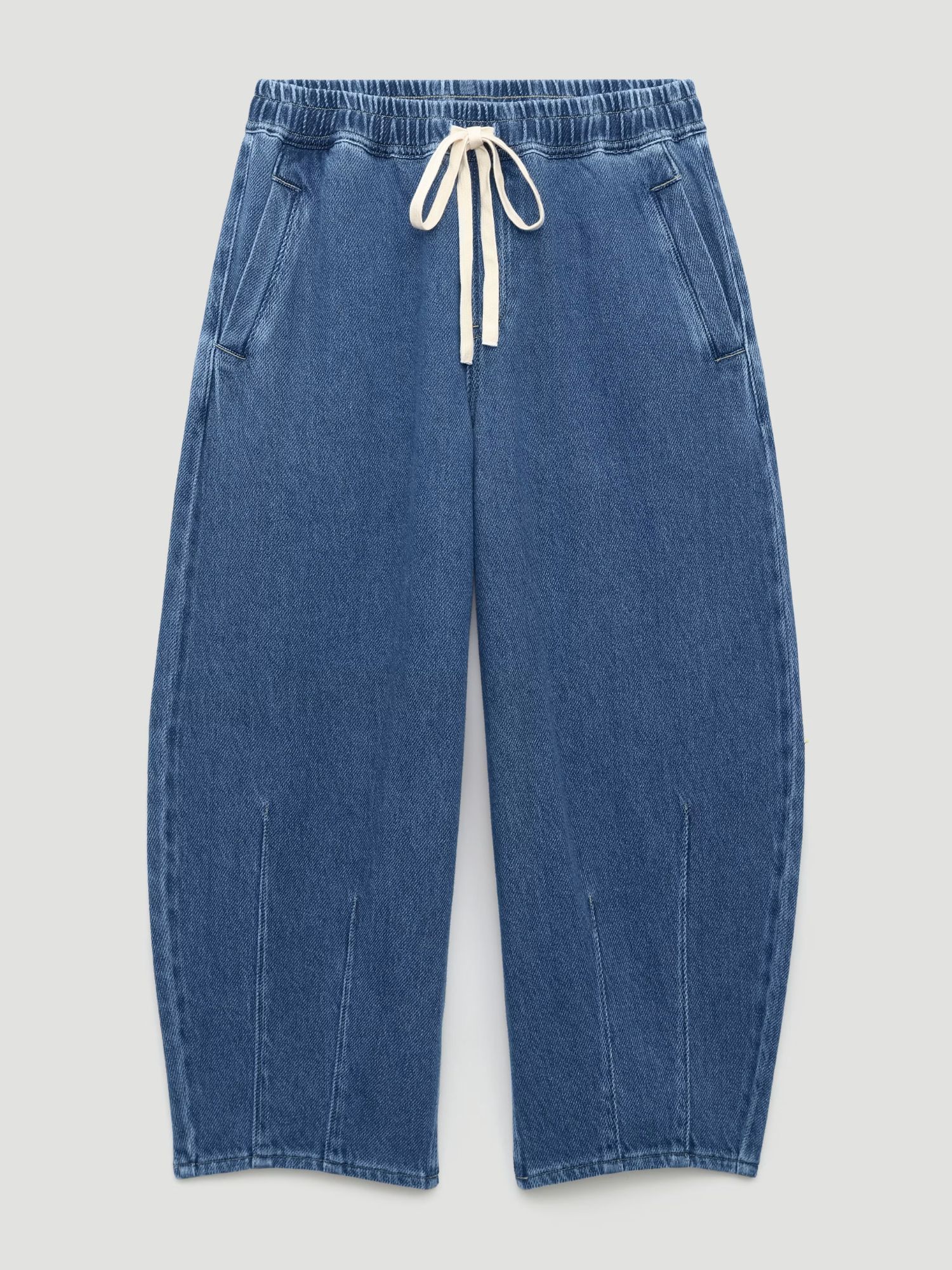 Hush Rina Barrel Leg Supersoft Jeans in Mid Authentic Blue cut out