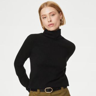 M&S Pure Cashmere Roll Neck Jumper