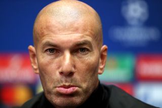 Real Madrid manager Zinedine Zidane refused to be drawn on their two-year ban