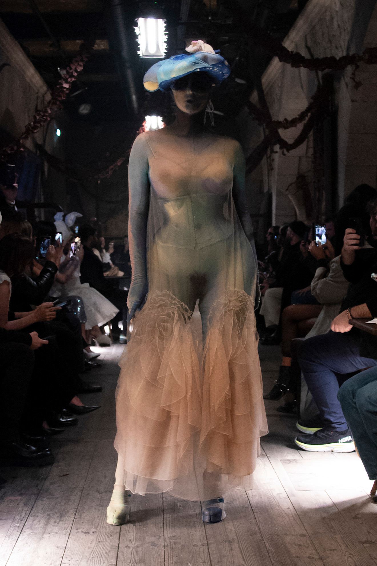 Photo of model walking in the Maison Margiela 2024 Artisanal Collection show.