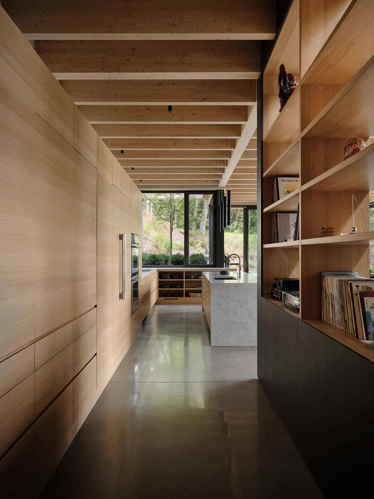 Interior views of the Counter-Slope House