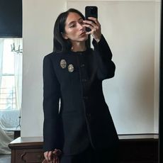 Alexis Badiyi wearing an all-black outfit