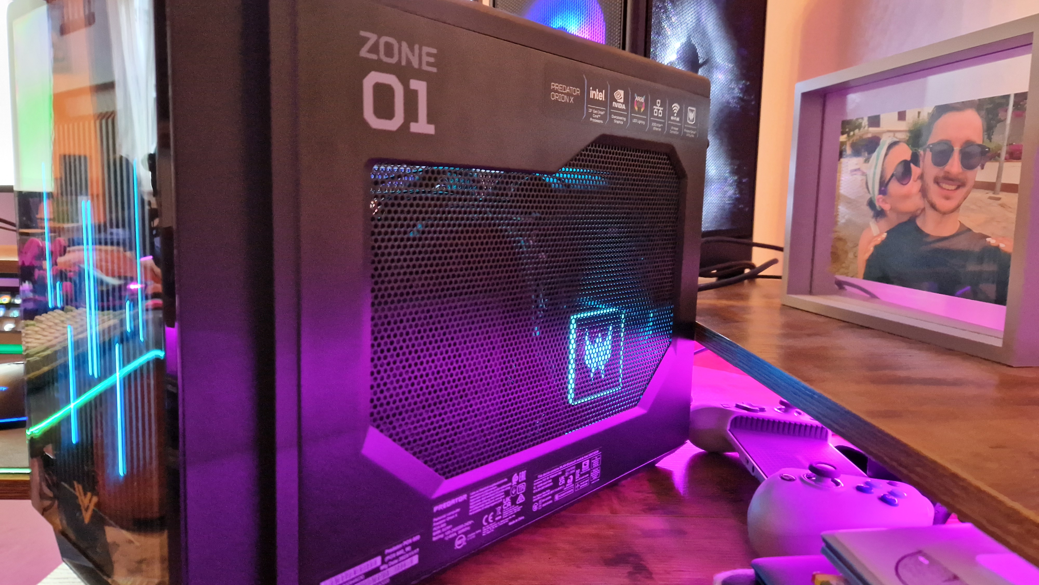 Acer Predator Orion X review image of the PC's zone 1 panel