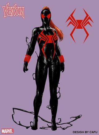 Black Widow as Venom by CAFU