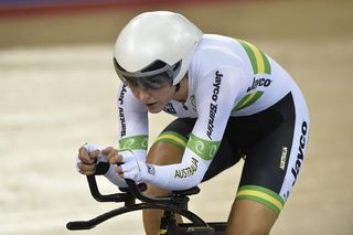 Australia's Rebecca Wiasak competes in the Women's Individual pursuit qualification during the 2016 Track Cycling World Championship