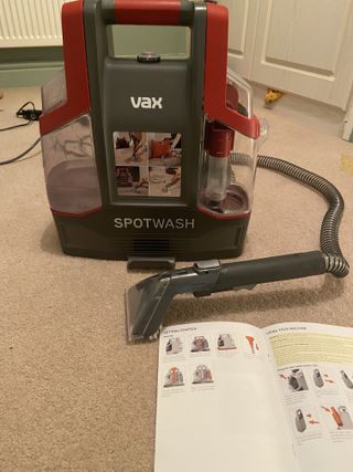 Vax SpotWash carpet cleaner with instructions