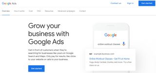 Google Ads' homepage