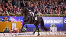 Lottie Fry and Glamourdale win the London Horse Show dressage grand prix 2025.