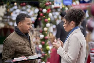 A Christmas Treasure - production still from Hallmark's Christmas movie schedule