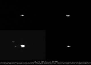 This series of images shows Saturn as it appeared from Earth in a telescope based in Italy on July 19, 2013.