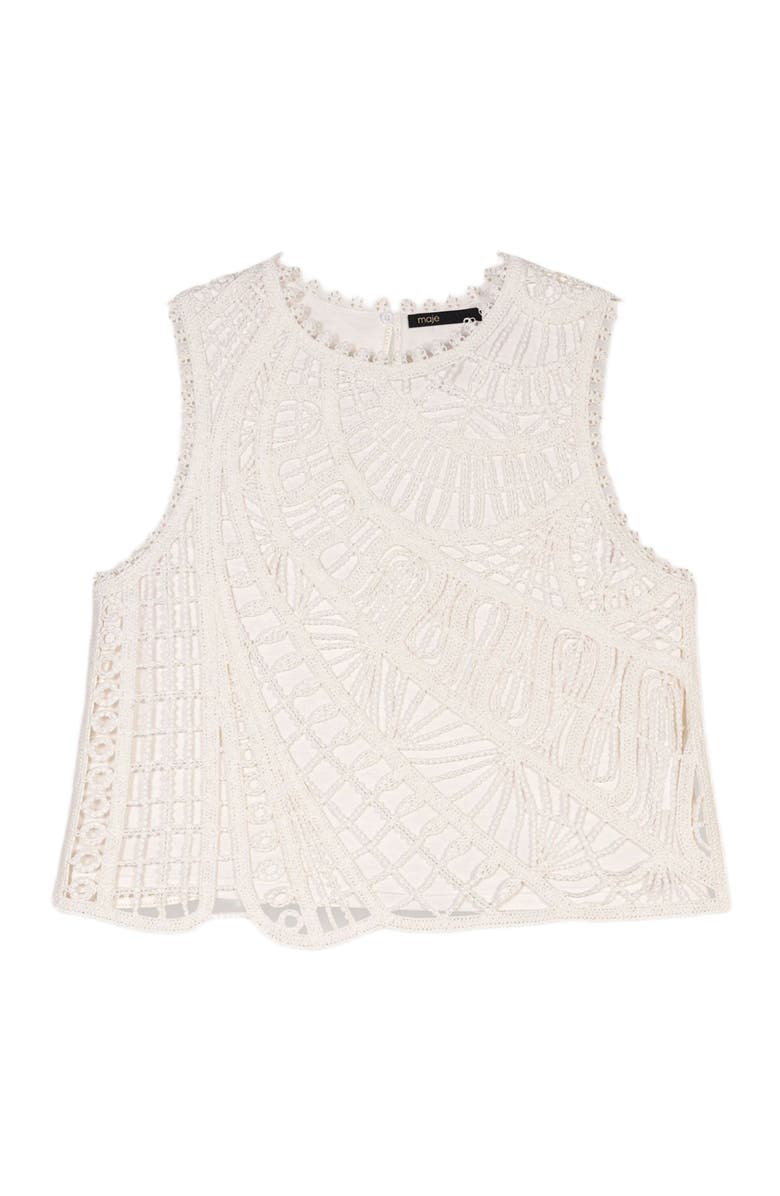 Crochet-Knit Sleeveless Top