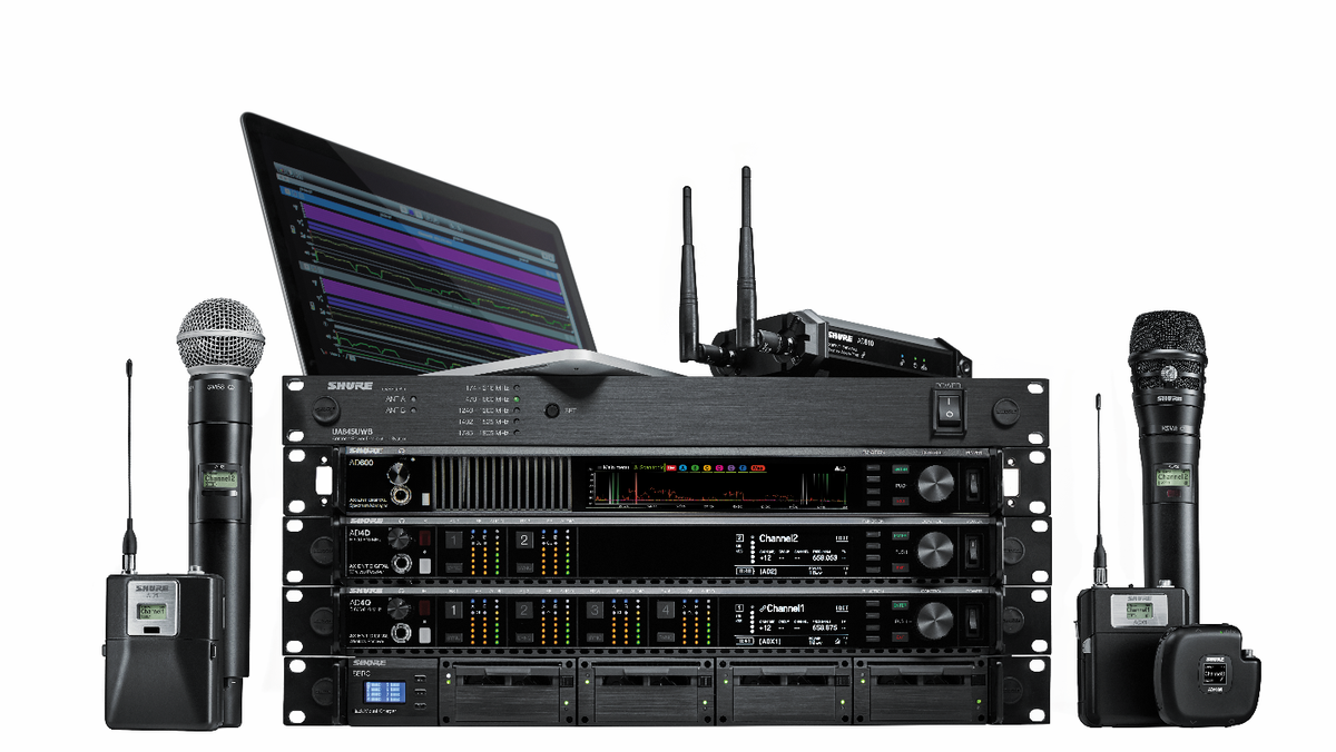 Shure&#039;s line of next-generation AD600 Axient(R) Digital Spectrum Manager.