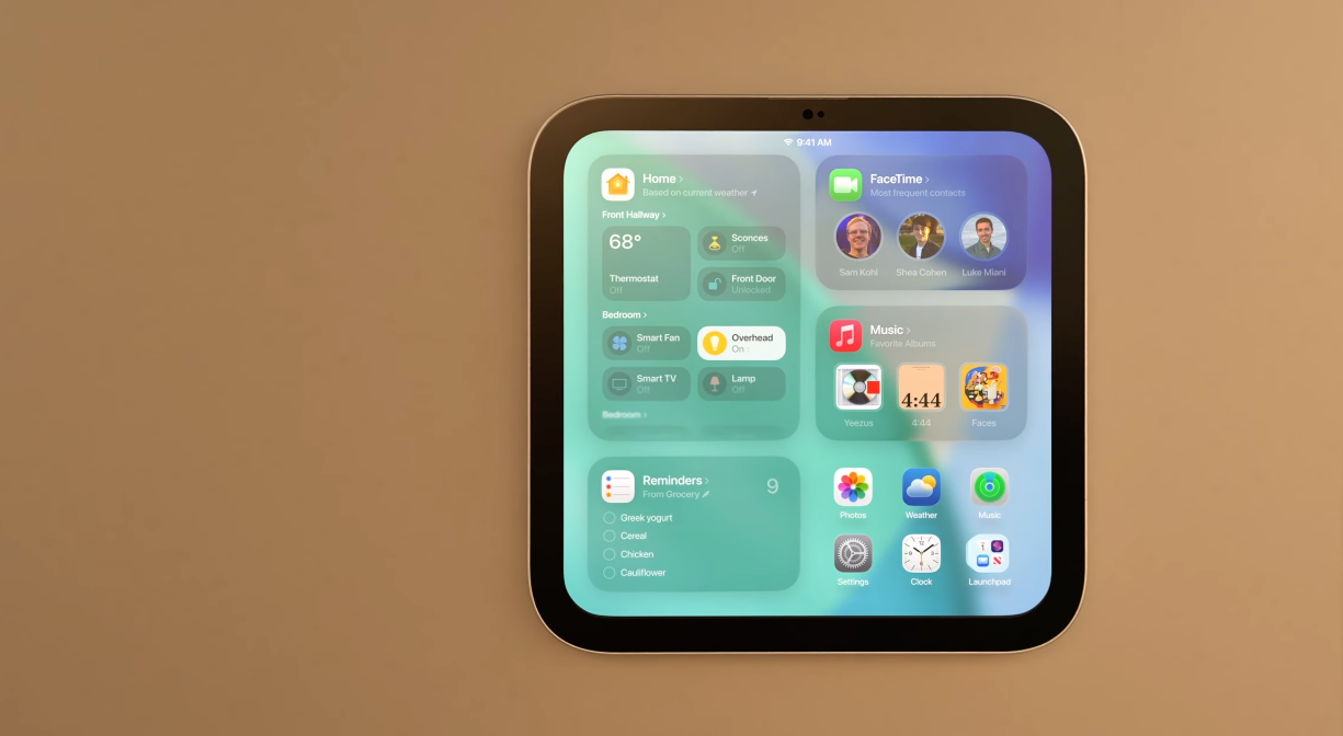 What the Apple HomePad could look like mounted to a wall
