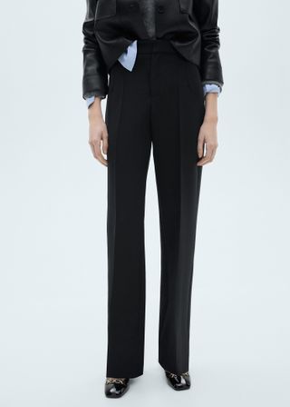 Straight-Fit Pleated Trousers - Women | Mango Usa