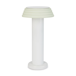 portable white table lamp