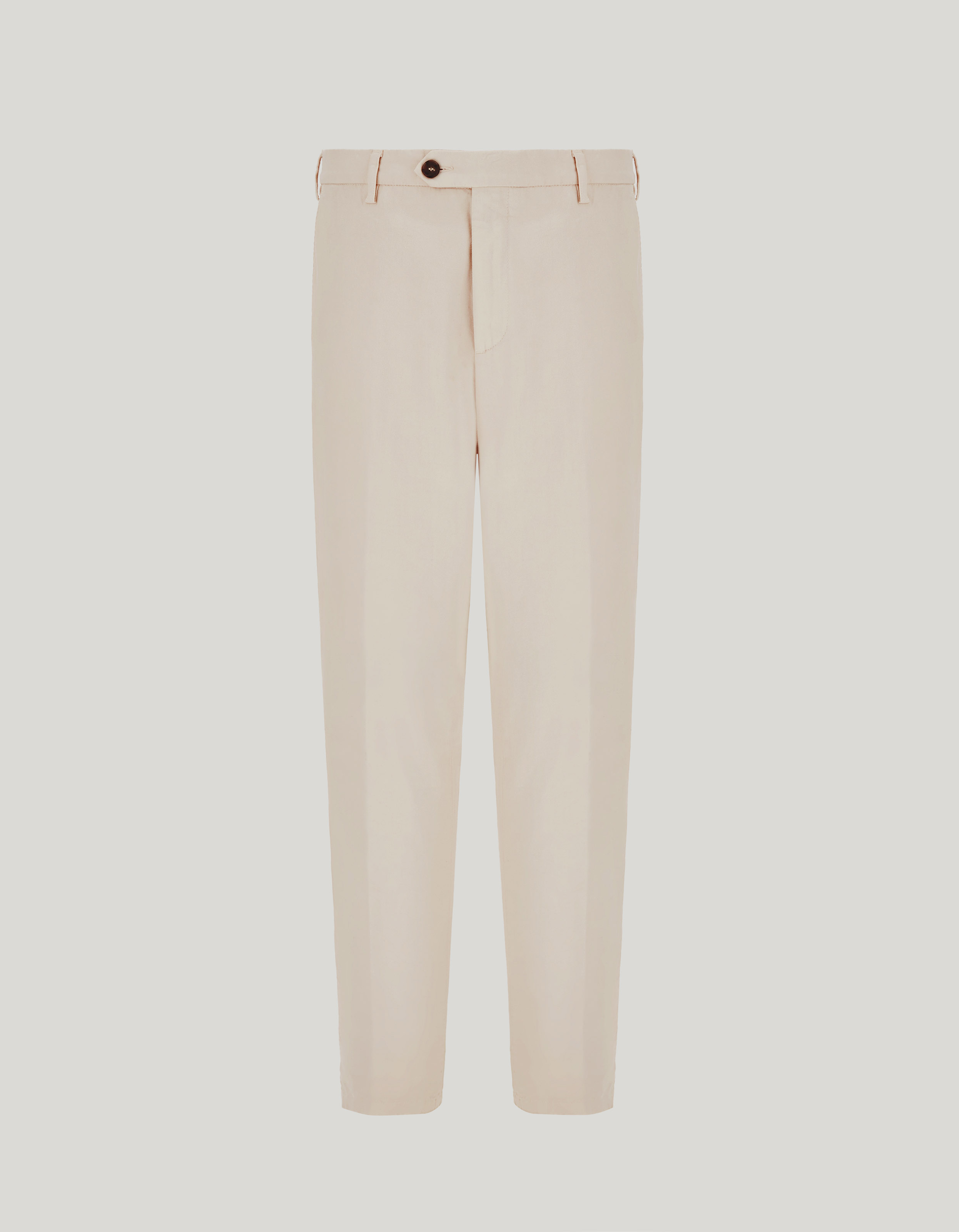 Sand Regular Fit Cotton Gabardine and Cashmere Chinos