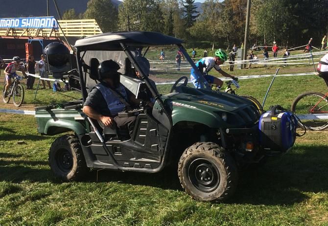 The TV crews had this nifty rig to help bring coverage to viewers