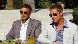 George Clooney and Brad Pitt in Ocean's Eleven