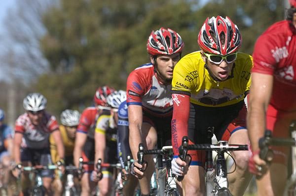 The yellow jersey of tour leader Patrick Shaw (Virgin Blue/RBS Morgan) was safely tucked away in the chasing peloton.