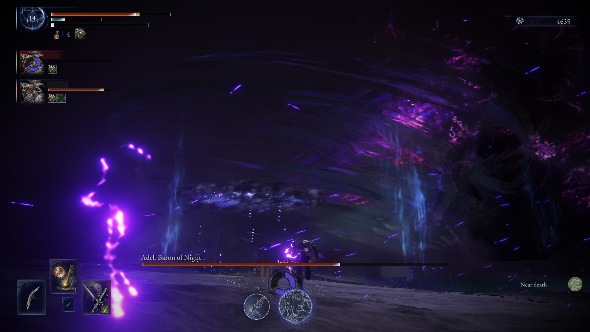 Adel, Baron of Night's everdark from summons a giant tornado.