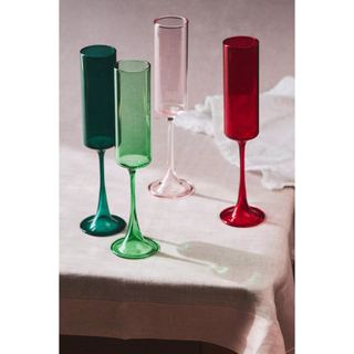 colorful champagne flutes
