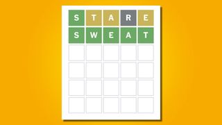 Wordle 611 answer on a yellow background