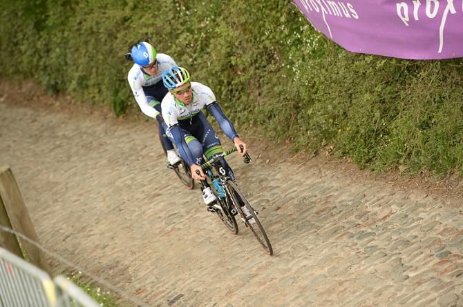 Orica-GreenEdge on the Koppenberg