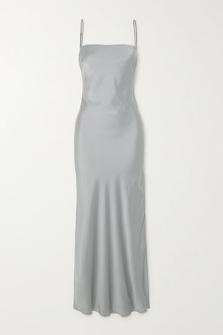 Stretch Silk-Blend Satin Maxi Dress