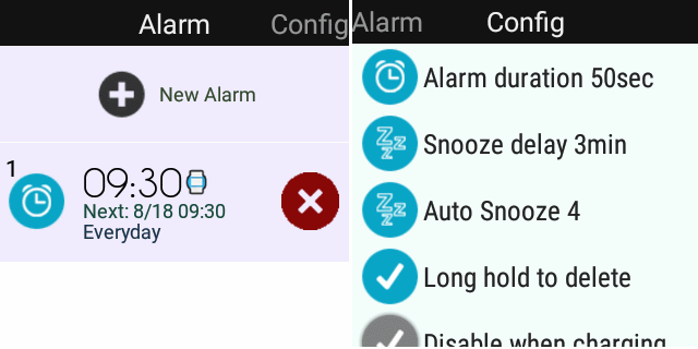 Alarm for Android wear screenshots