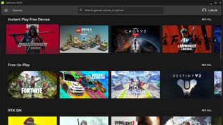 Nvidia's GeForce Now library interface