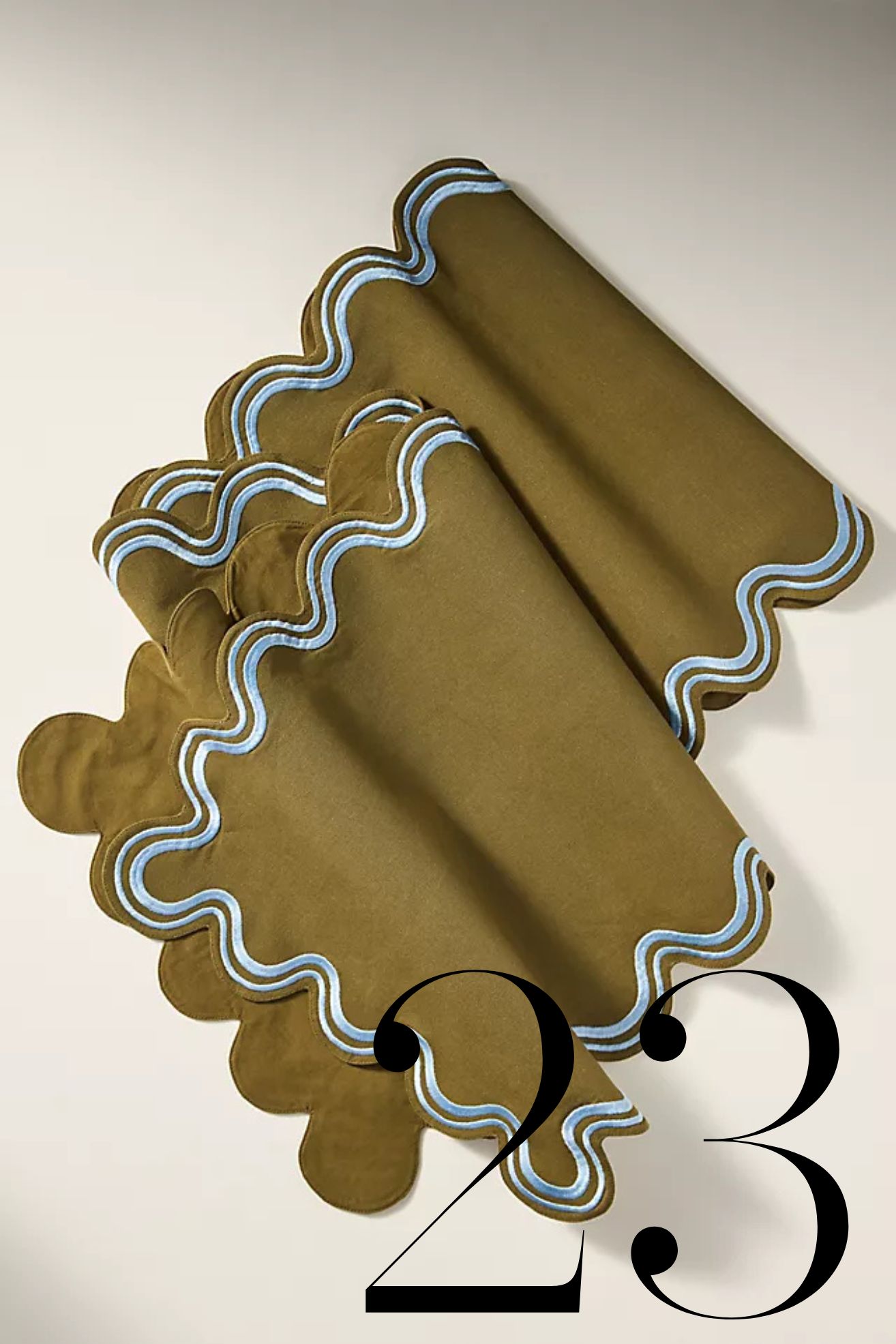 Anthropologie, Madeline Embroidered Cotton Table Runner