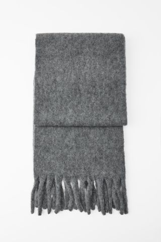 Wide Fringed Scarf