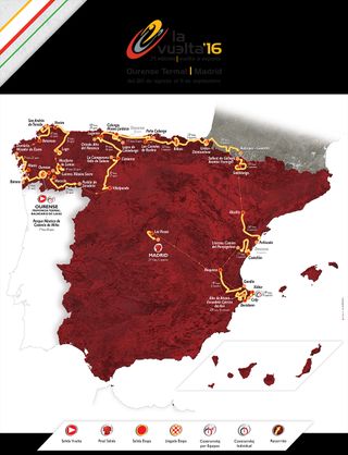 The full 2016 Vuelta a Espana race route