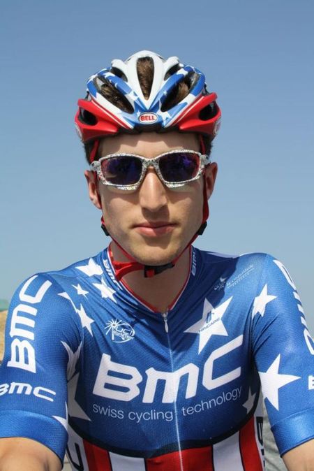 Taylor Phinney shows off his US time trial champion's skinsuit