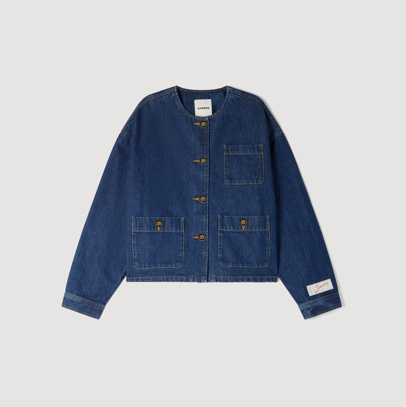 Denim Jacket With Fancy Buttons
